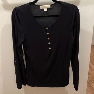 Michael Kors long sleeve black top size small